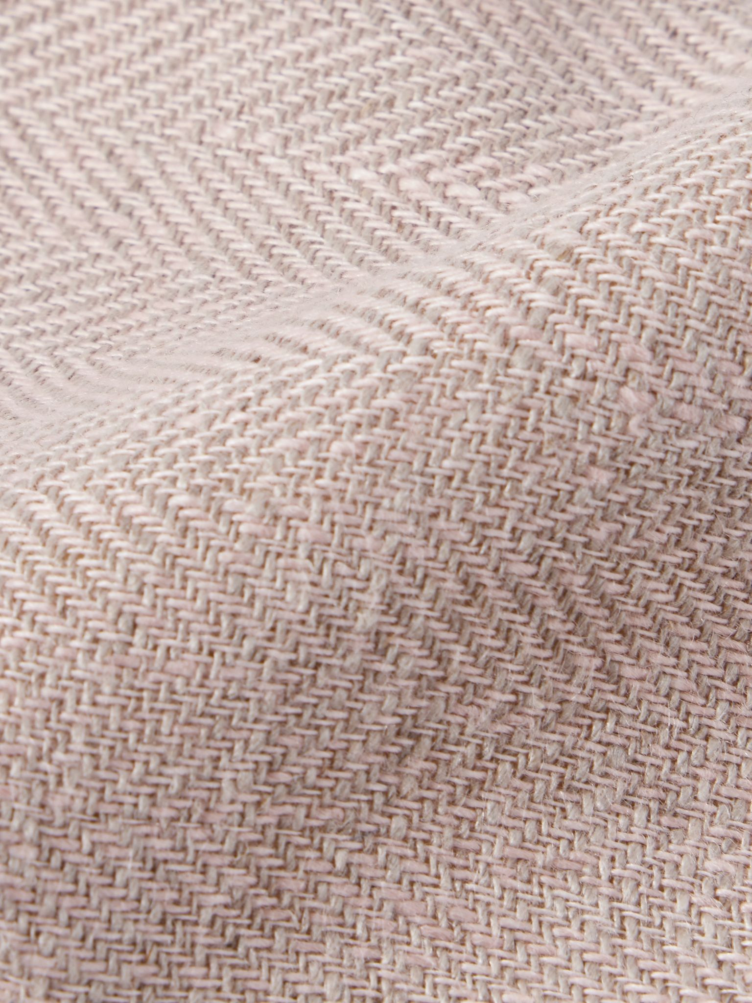 8cm The Southwell Herringbone Linen Tie Pink - 3