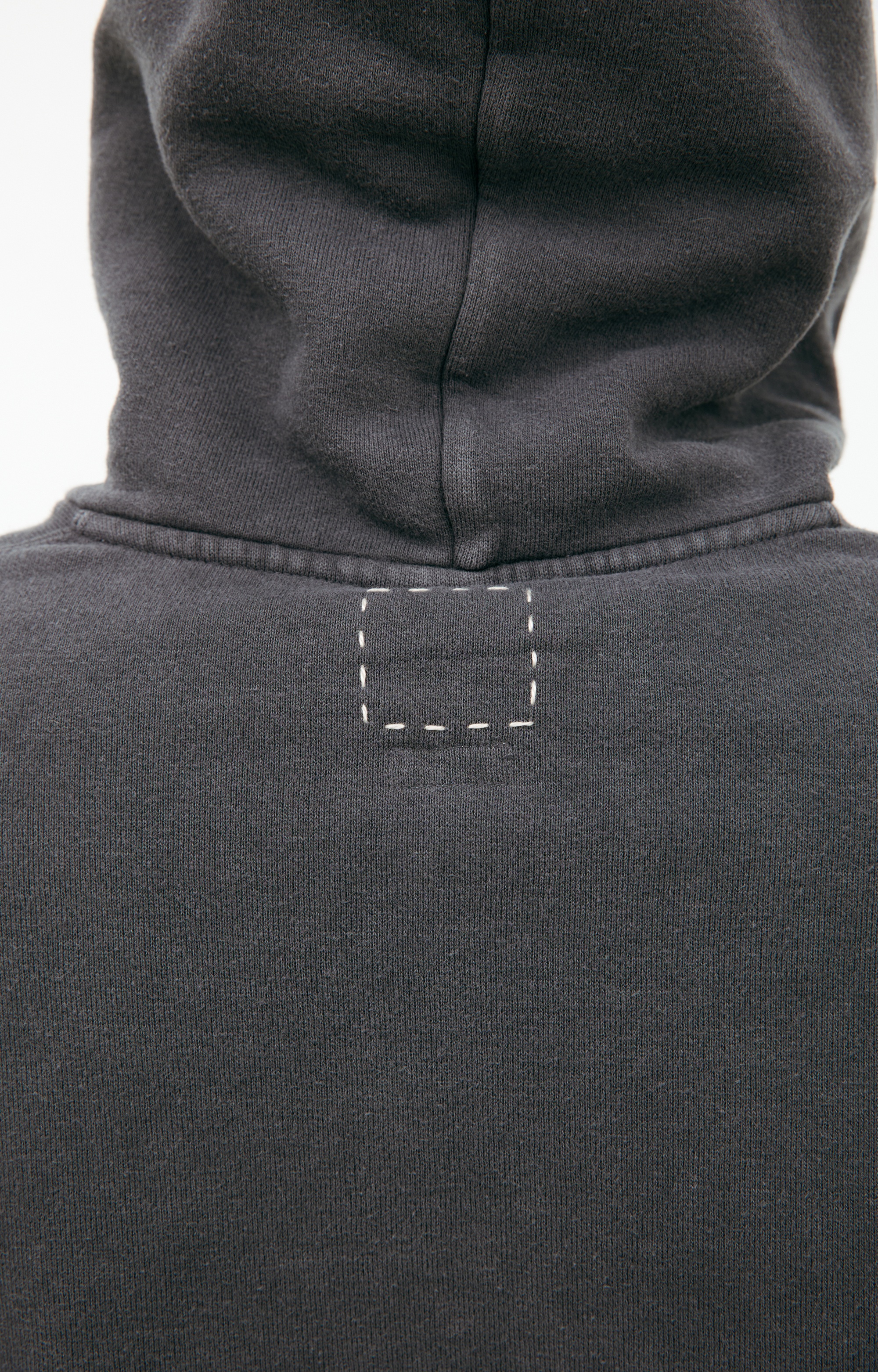 GREY HOODIE WITH PATCH POCKET - 5