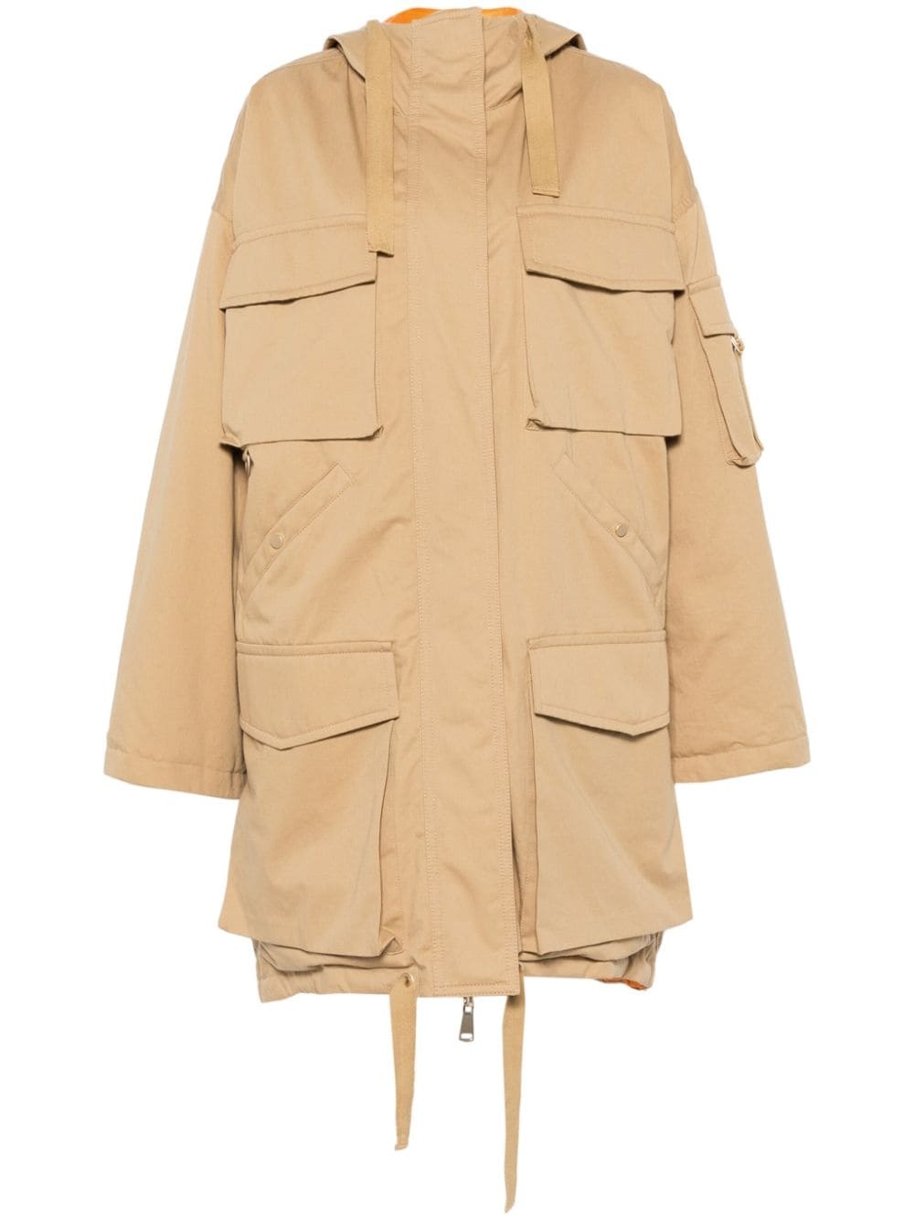 reversible cotton parka coat - 1