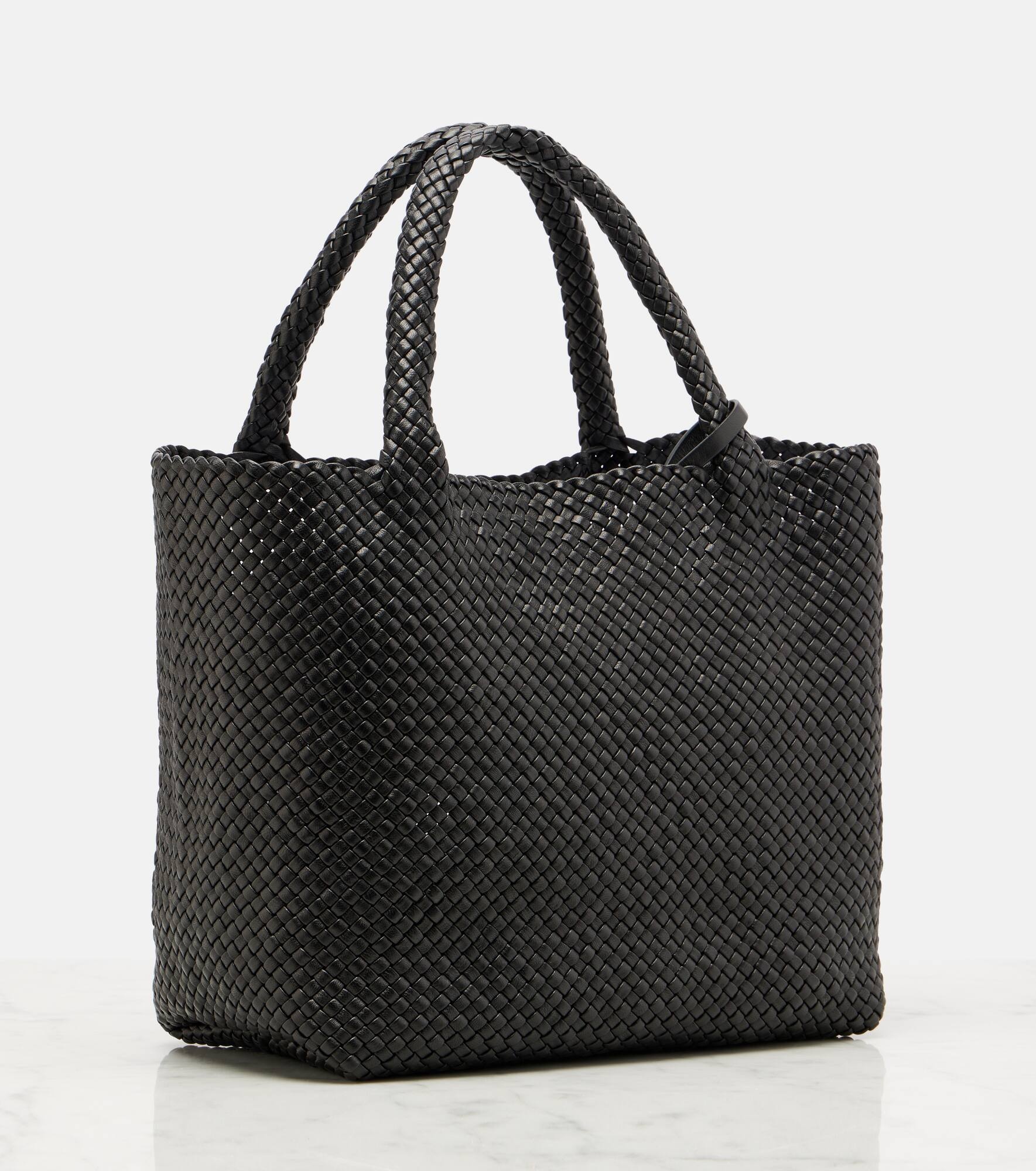 Ruth Medium woven leather tote bag - 4