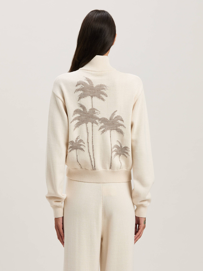Palm Inlay Track knit jacket 5