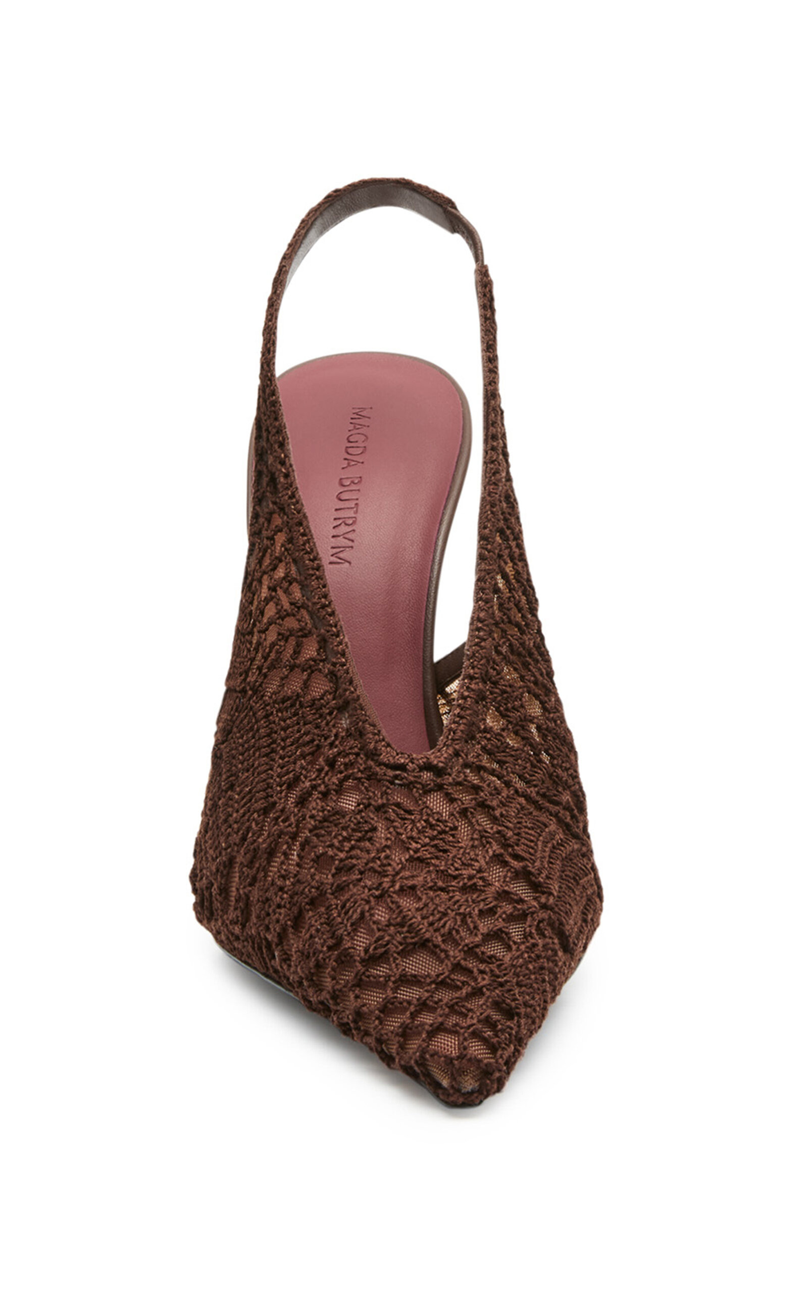 Slingback Crochet Pumps brown - 2