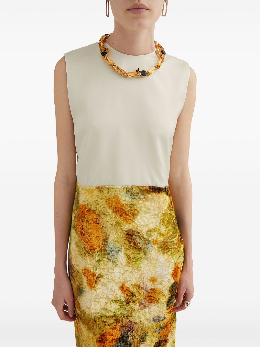jacquard midi dress - 4