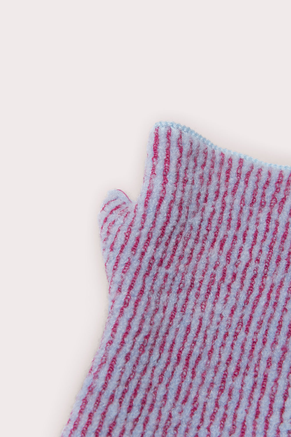 REBA GAUNTLET PALE BLUE MERINO WOOL - 2