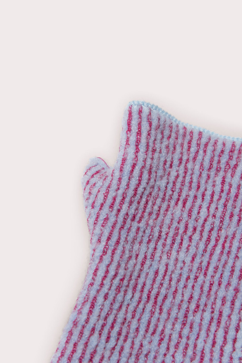 BY FAR REBA GAUNTLET PALE BLUE MERINO WOOL outlook