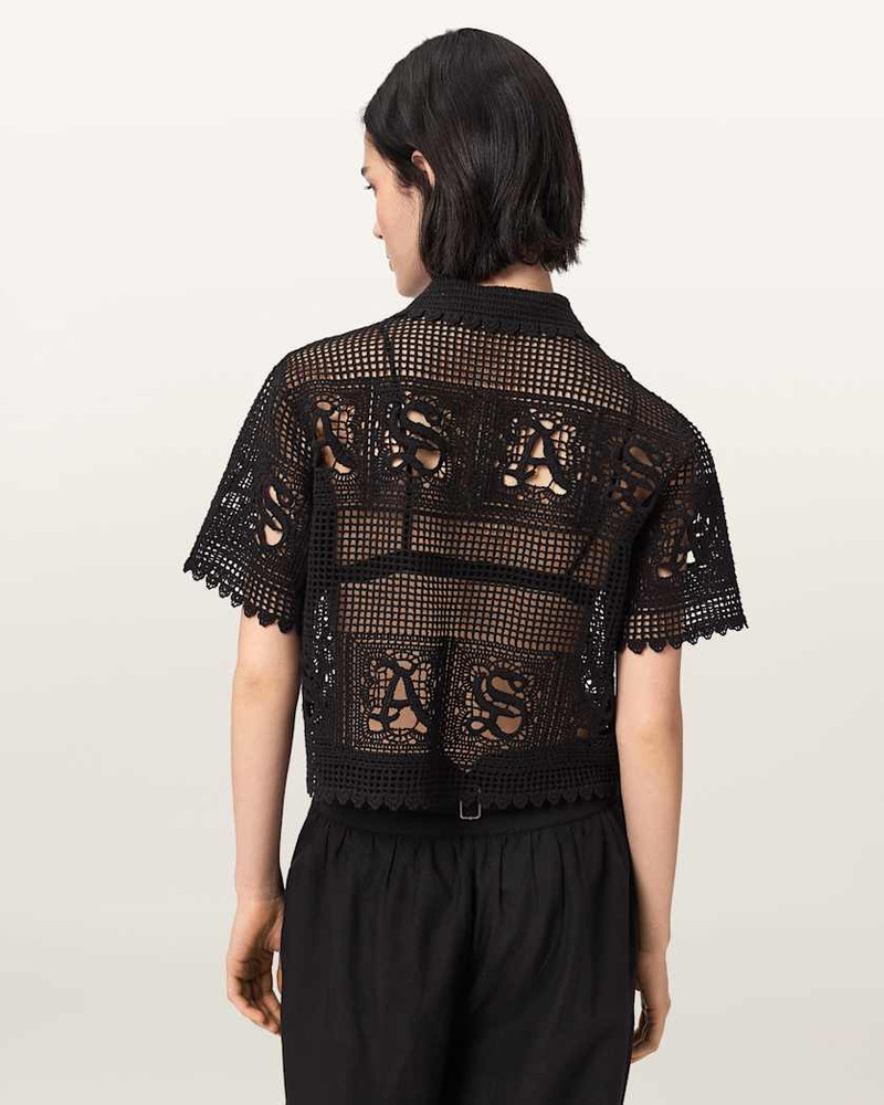 KYRA CROCHET CROPPED POLO T-SHIRT 5