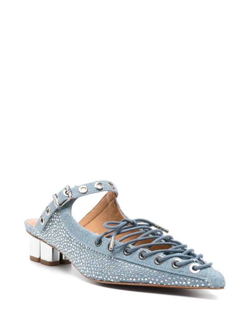 GANNI 35mm Oleatex mules outlook