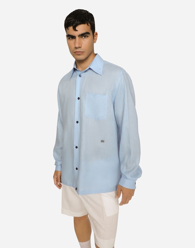 Linen Hawaiian shirt with DG hardware - 4
