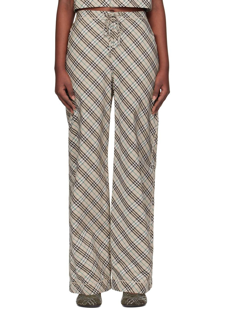 check-pattern 면 바지 - 1
