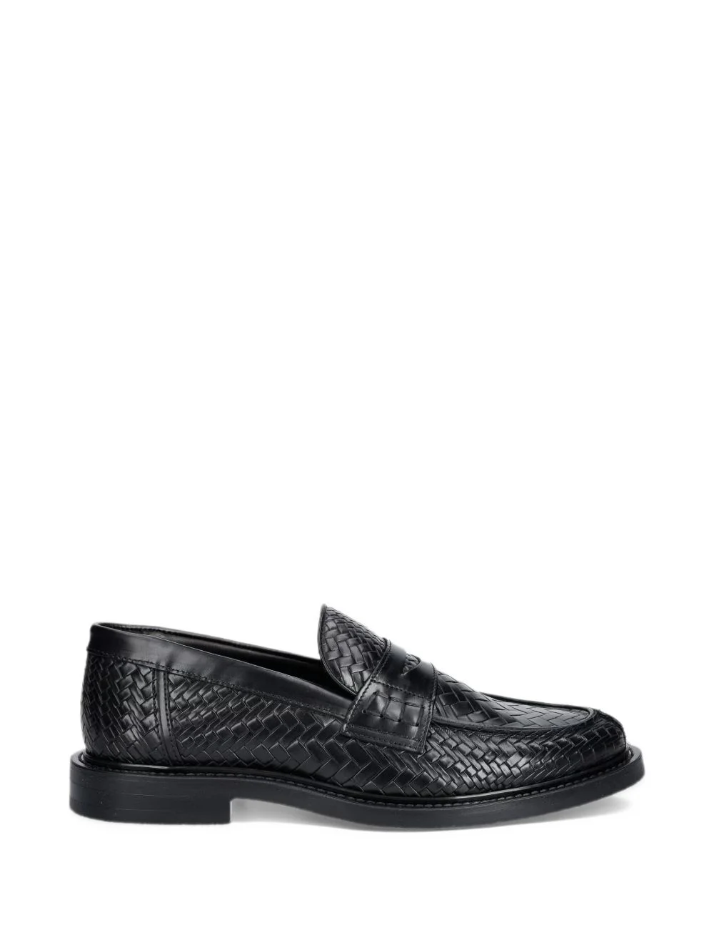 Woven Twist leather loafers - 1