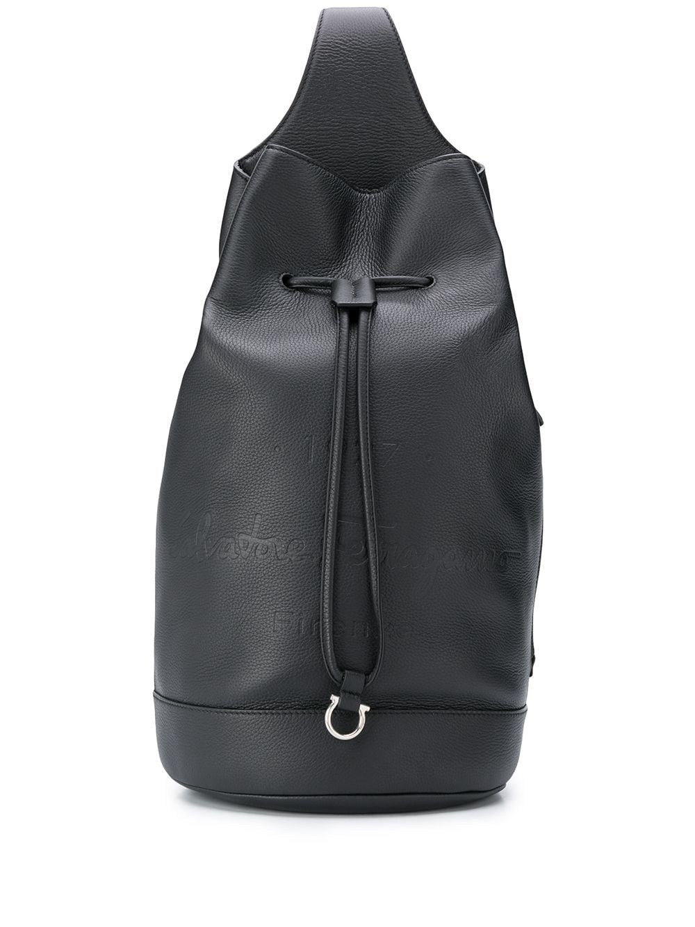 single-strap leather backpack - 1