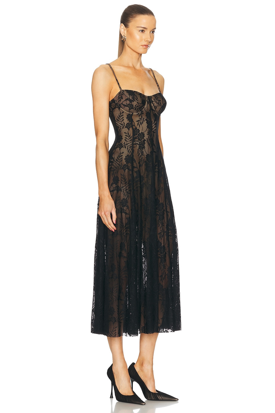 Underwire Midcalf Dress With Bodysuit - 2