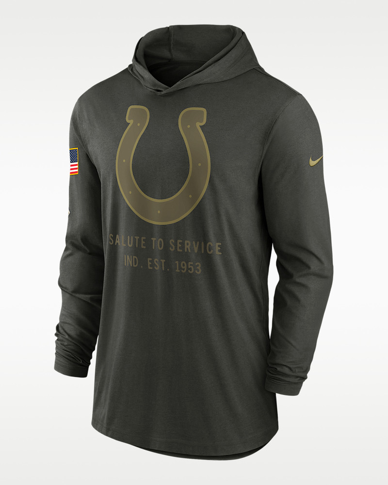 Indianapolis Colts Salute to Service Sideline Men’s Nike Dri-FIT NFL Long-Sleeve Hooded Top 1