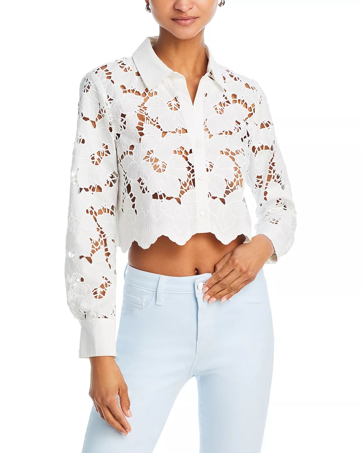 Seychelle Lace Button Front Shirt - 1
