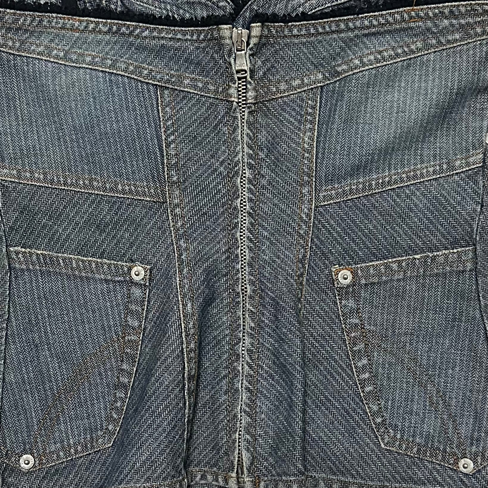 D&G - D&G Spring Summer 2004 Patchwork Denim Bustier - 4
