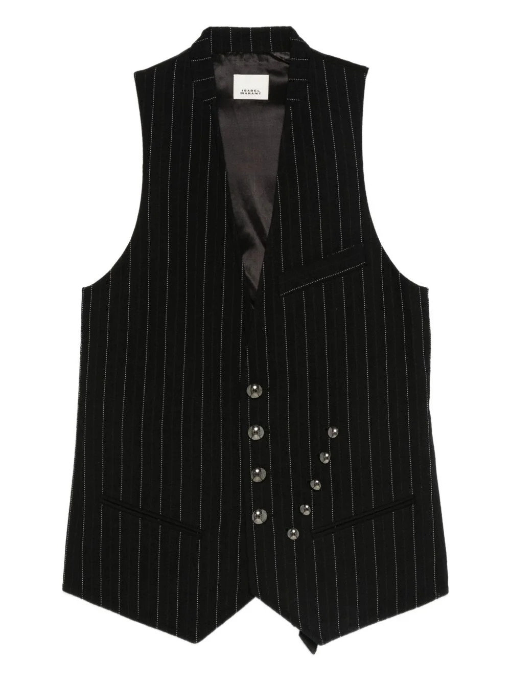 pinstripe buttoned waistcoat - 1