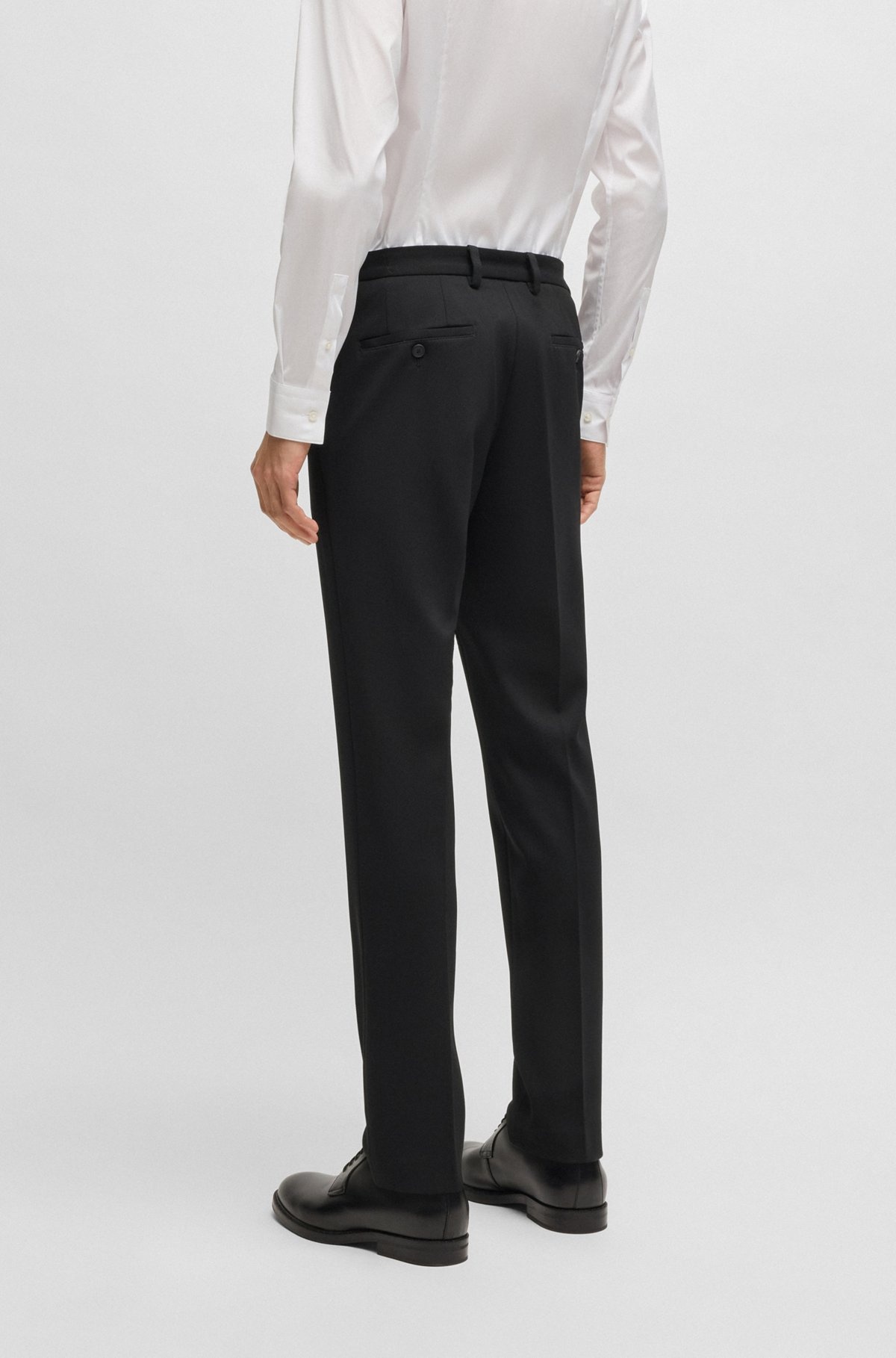 SLIM-FIT TROUSERS IN WASHABLE STRETCH FABRIC - 4