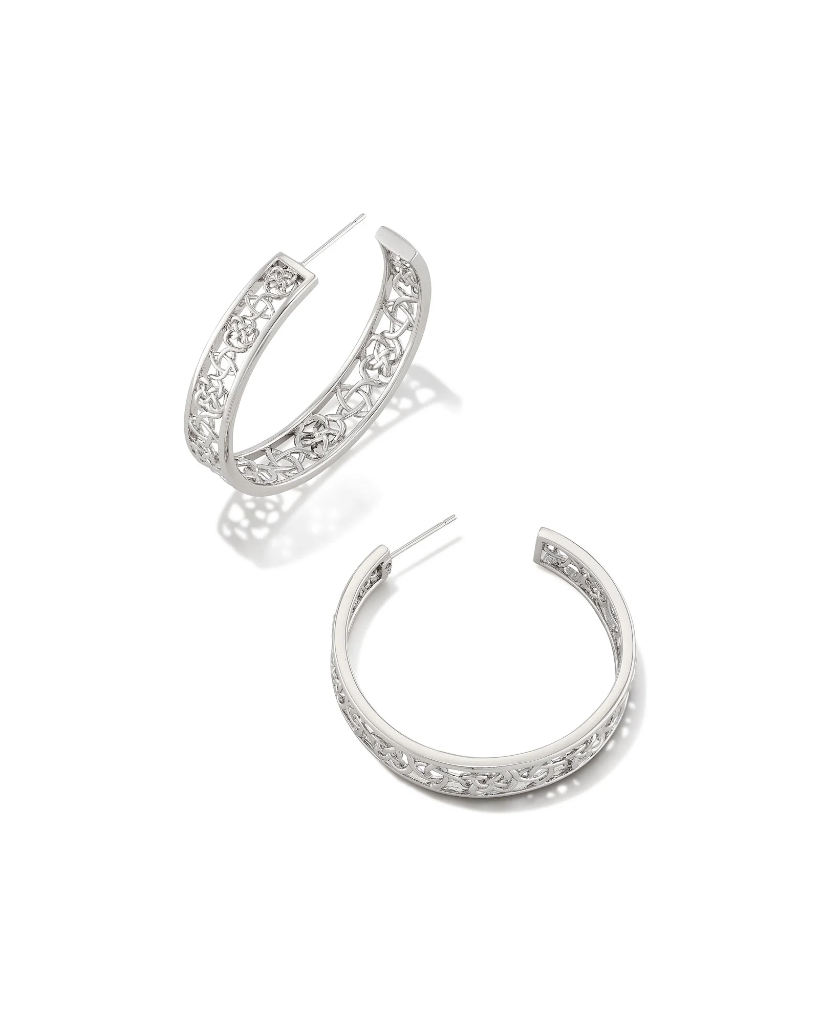 Kelly Hoop Earrings in Silver - 1