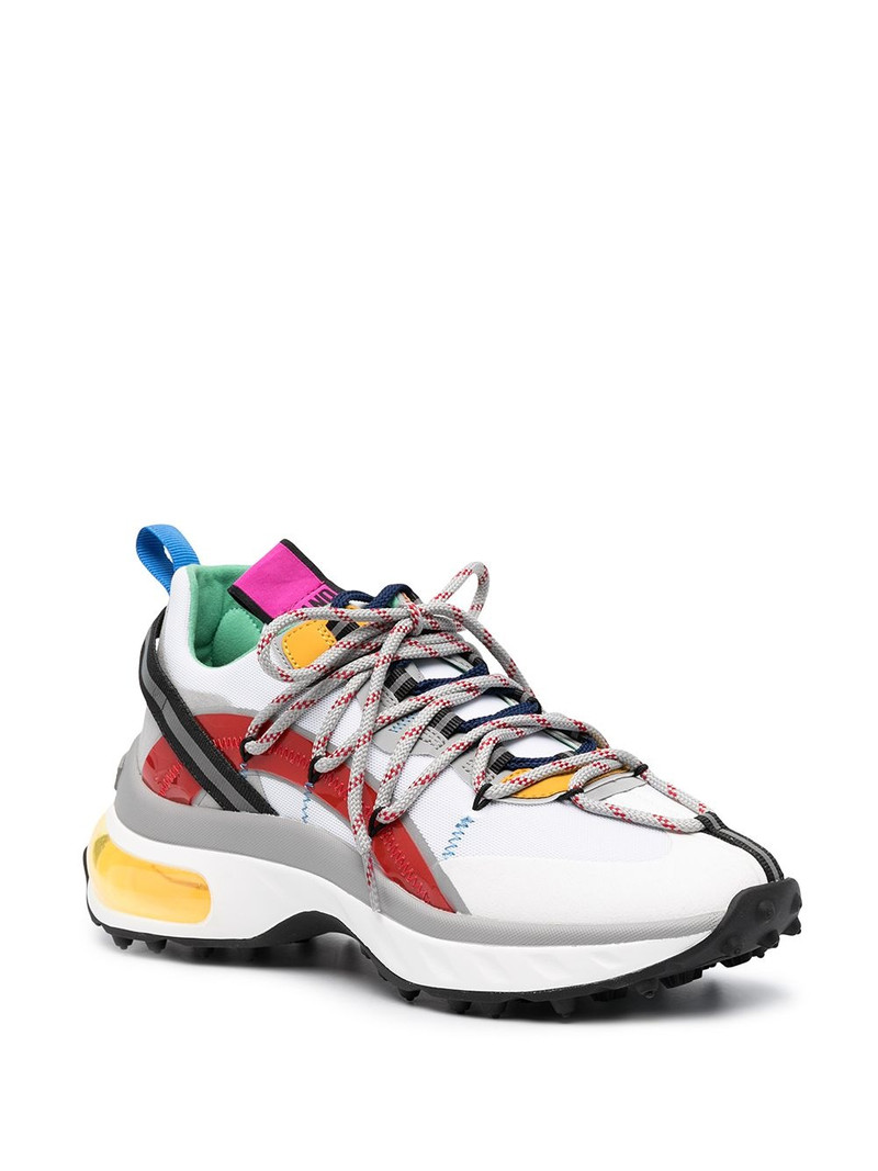 DSQUARED2 multi-panel lace-up sneakers outlook