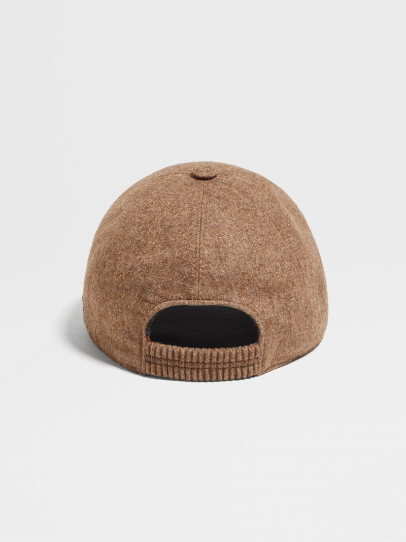 BROWN MÉLANGE OASI CASHMERE BASEBALL CAP 3