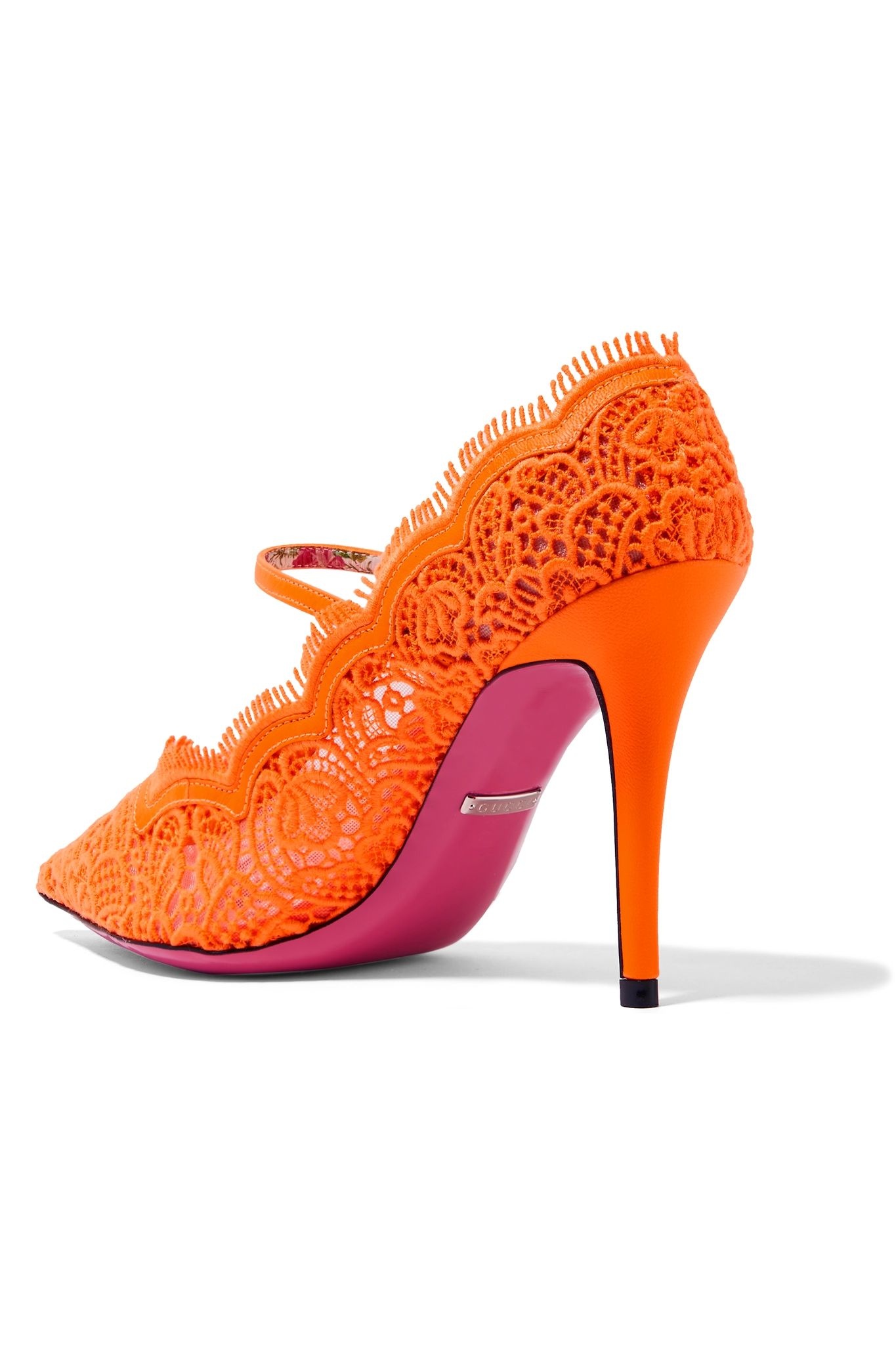 Virginia crystal-embellished corded lace Mary Jane pumps - 4