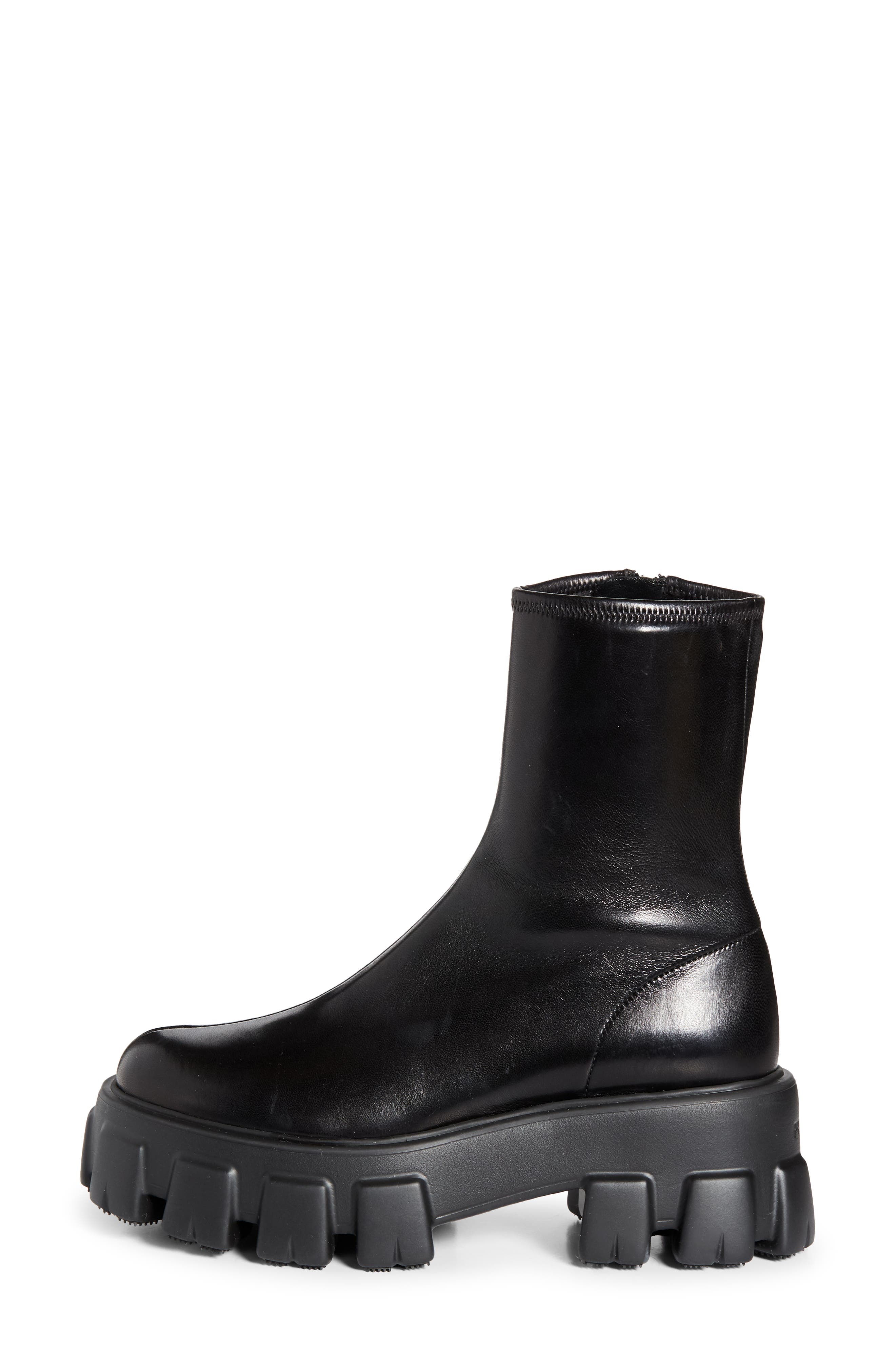 Prada Monolith Lug Sole Bootie in Nero at Nordstrom - 3
