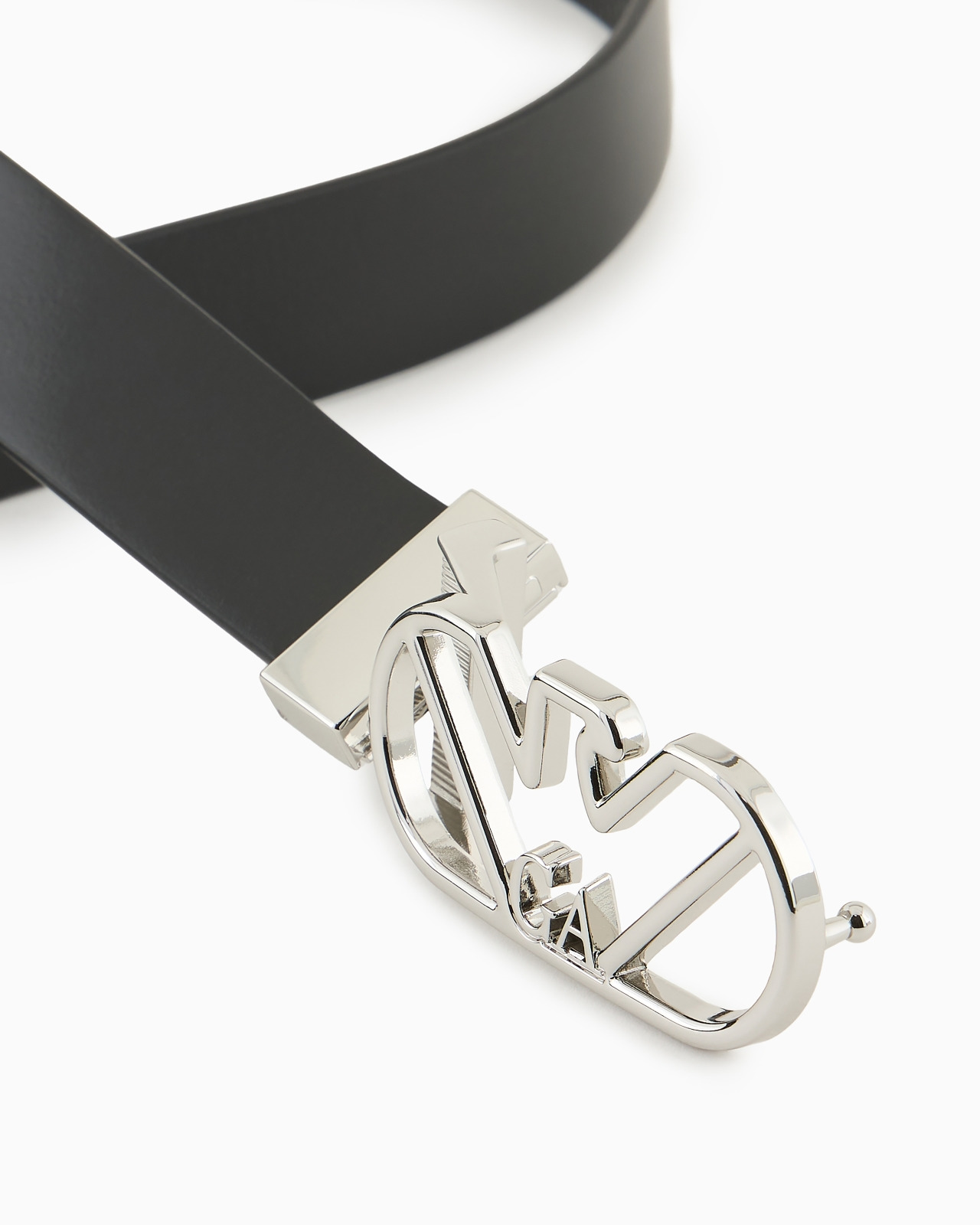 Reversible belt in deer-print leather with eagle buckle - 2