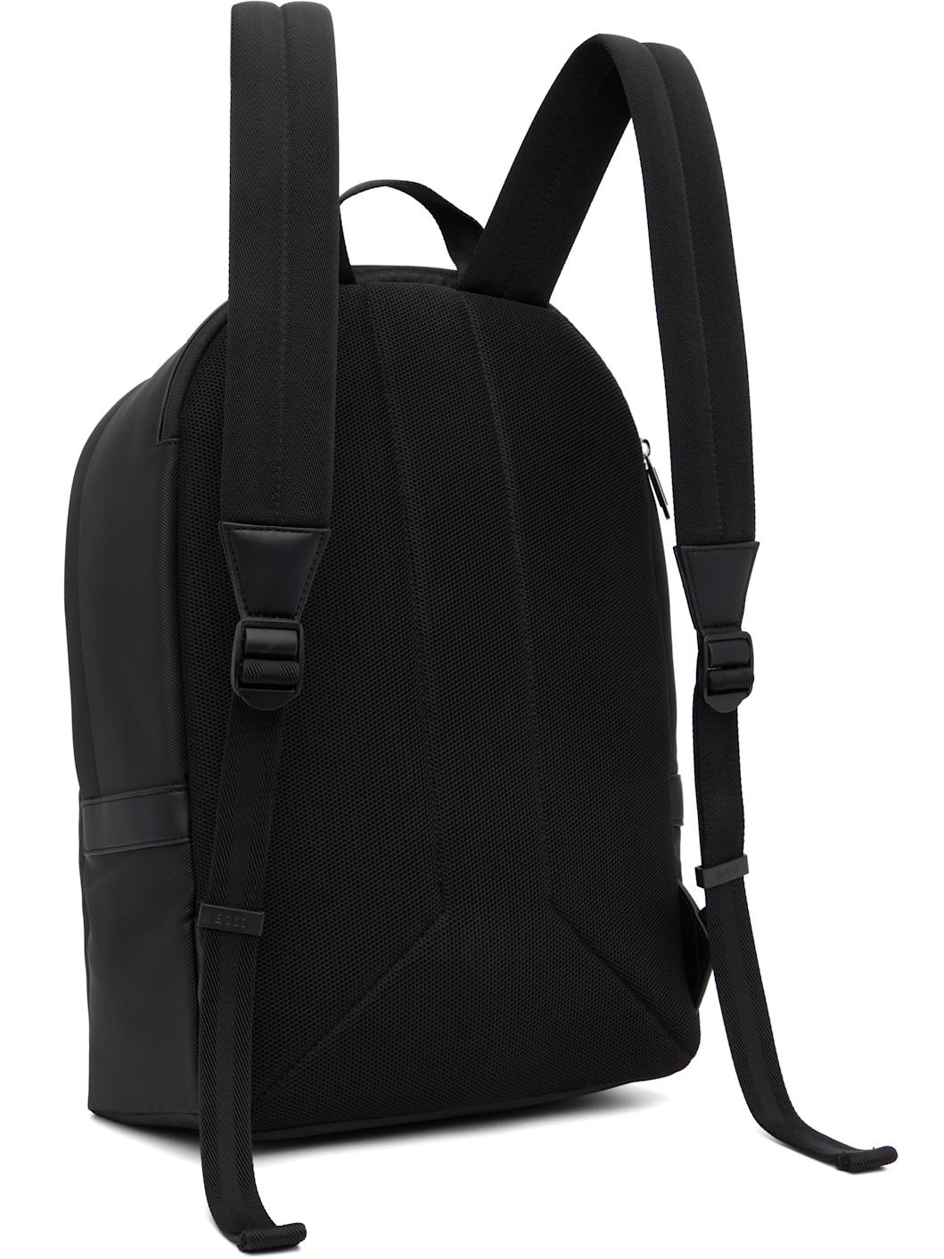 Black Smooth & Structured Backpack - 3