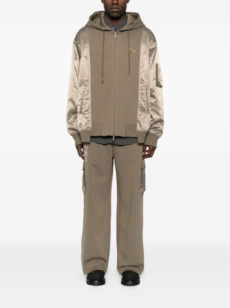 FENG CHEN WANG satin-panel cargo pants outlook