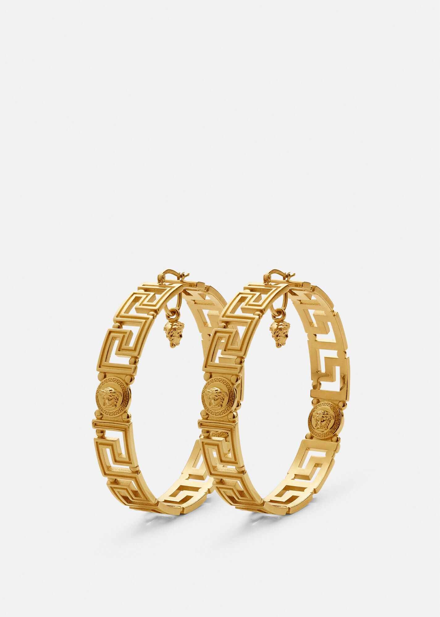 Medusa Greca Hoop Earrings - 1