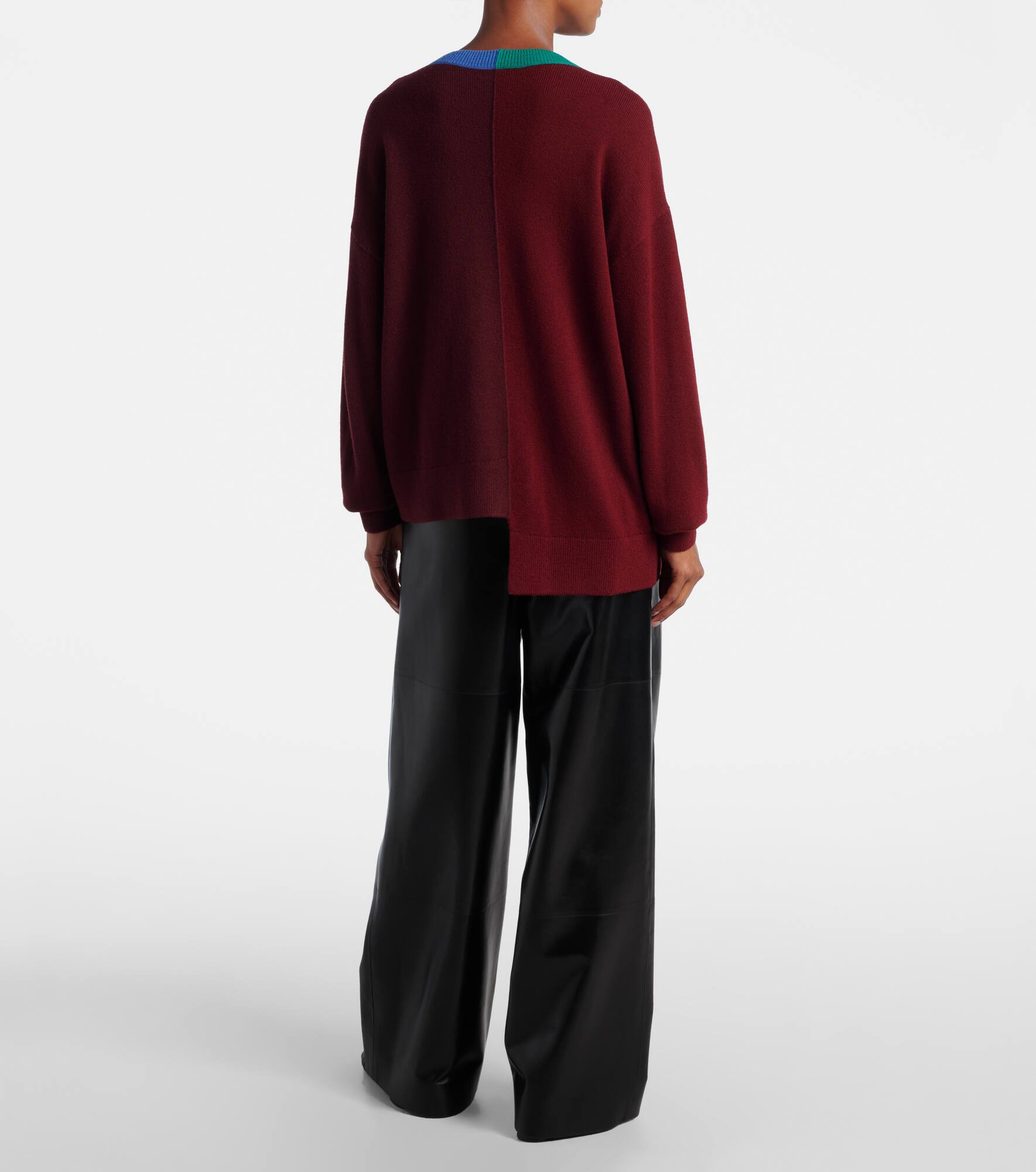 Anagram asymmetric wool-blend sweater - 3