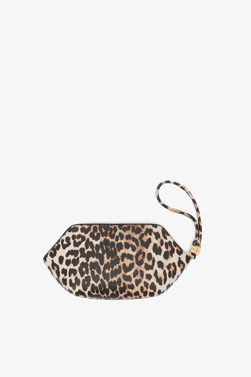 GANNI BOU MAKE UP POUCH IN GRAINED LEOPARD outlook