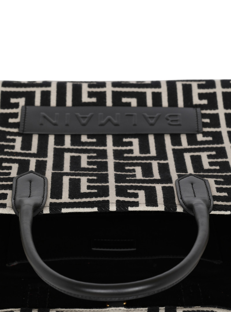 B-Army 42 monogram jacquard and leather Tote bag 5