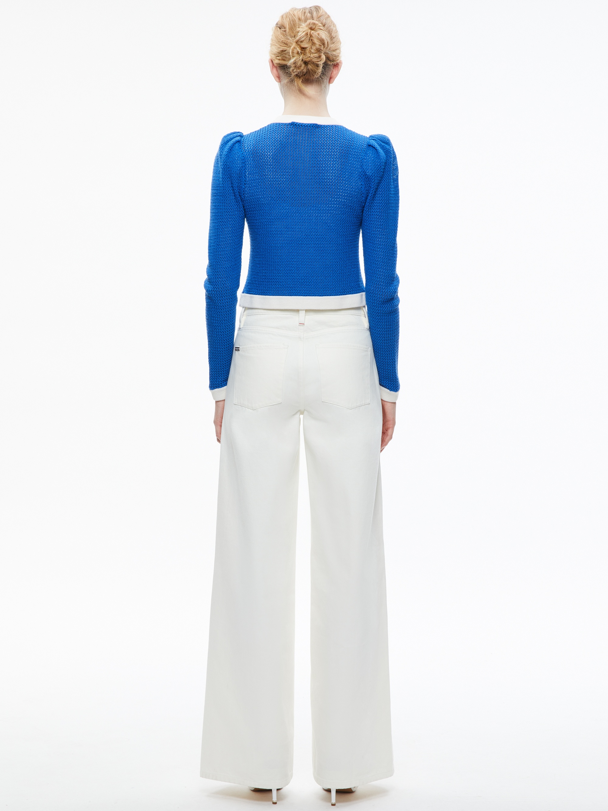 TRINA STRUCTURED SHOULDER CROPPED CARDIGAN - 3