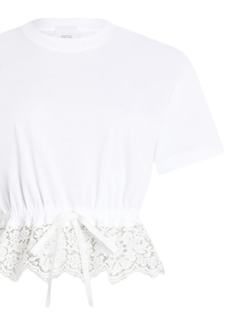 PATOU lace-hem T-shirt outlook