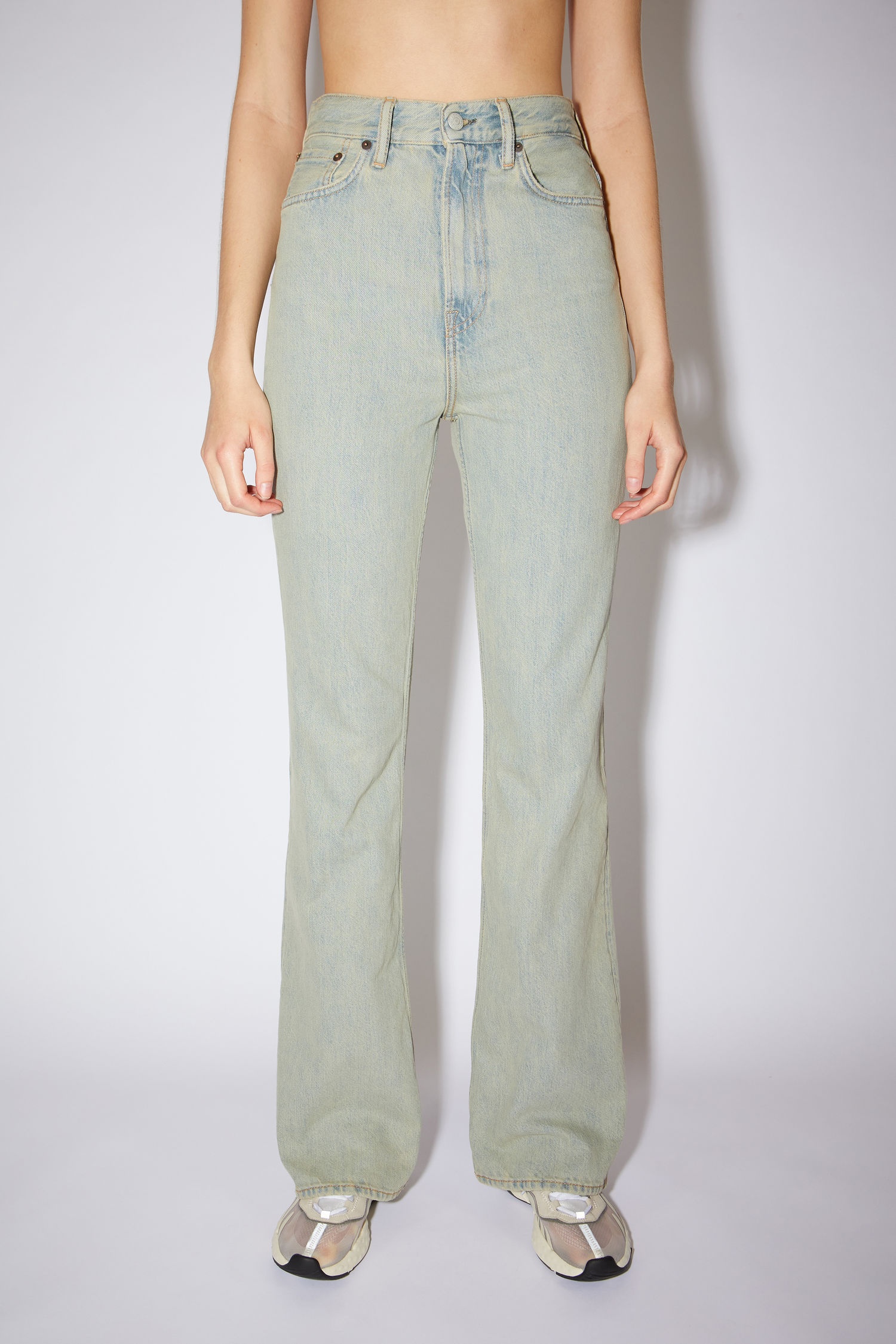 Bootcut fit jeans - Green/beige - 2