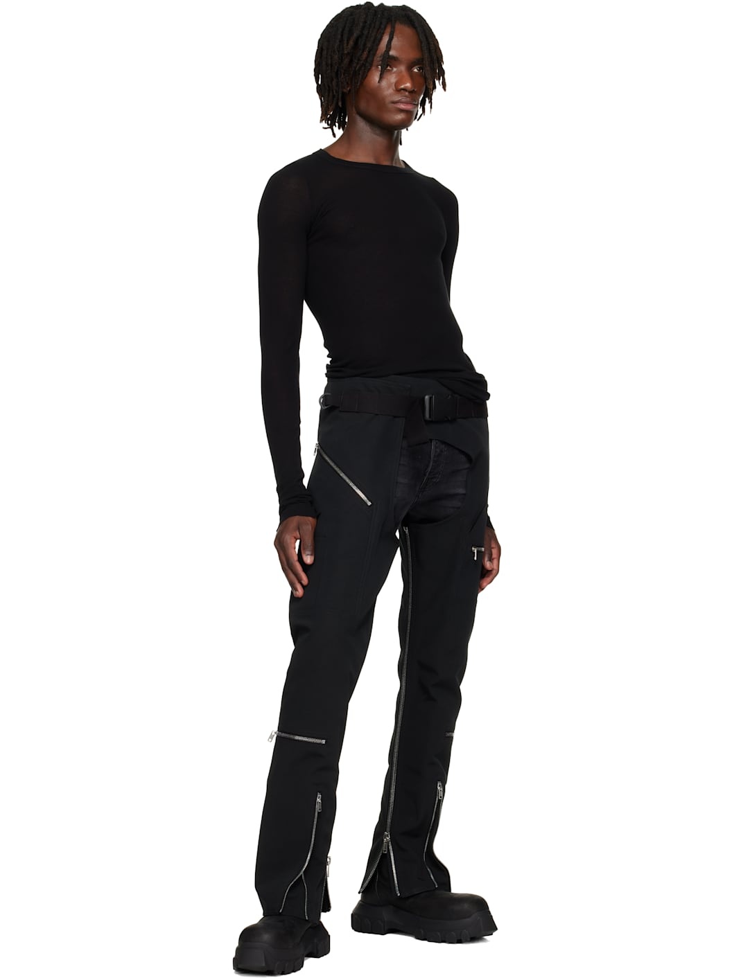 Black Hollywood Headon Chaps Trousers - 4