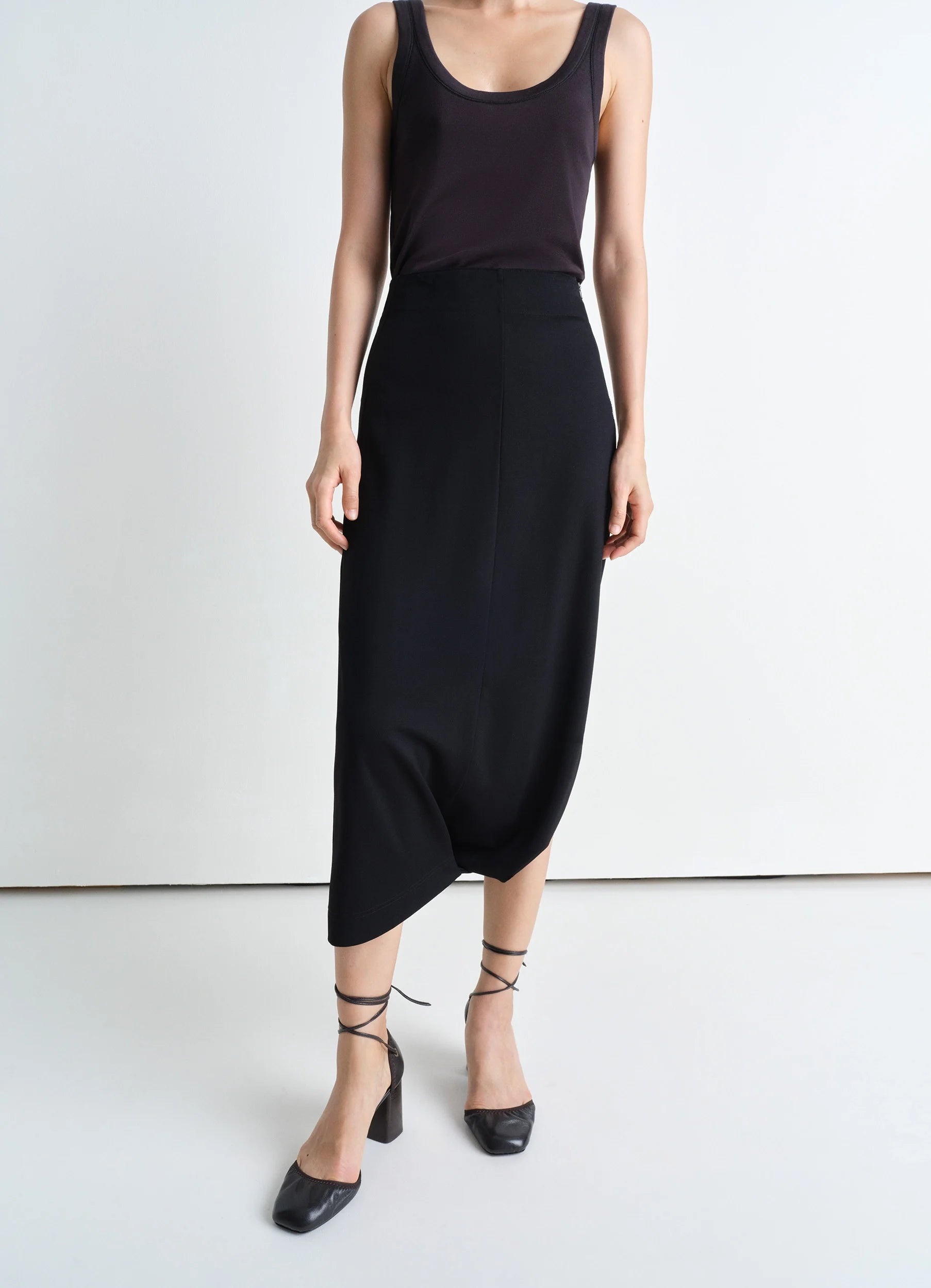 TWISTED HEM SKIRT - 3