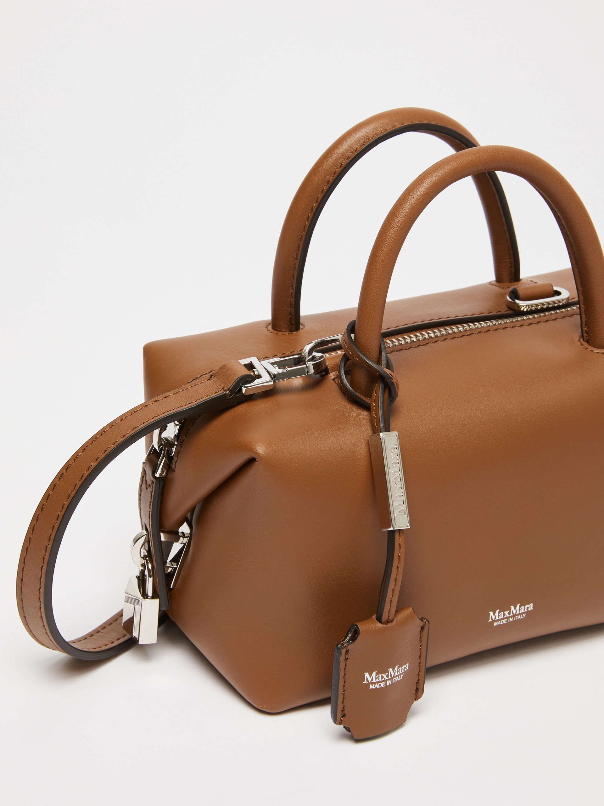 HOLDALLS Small natural leather bowler bag - 5