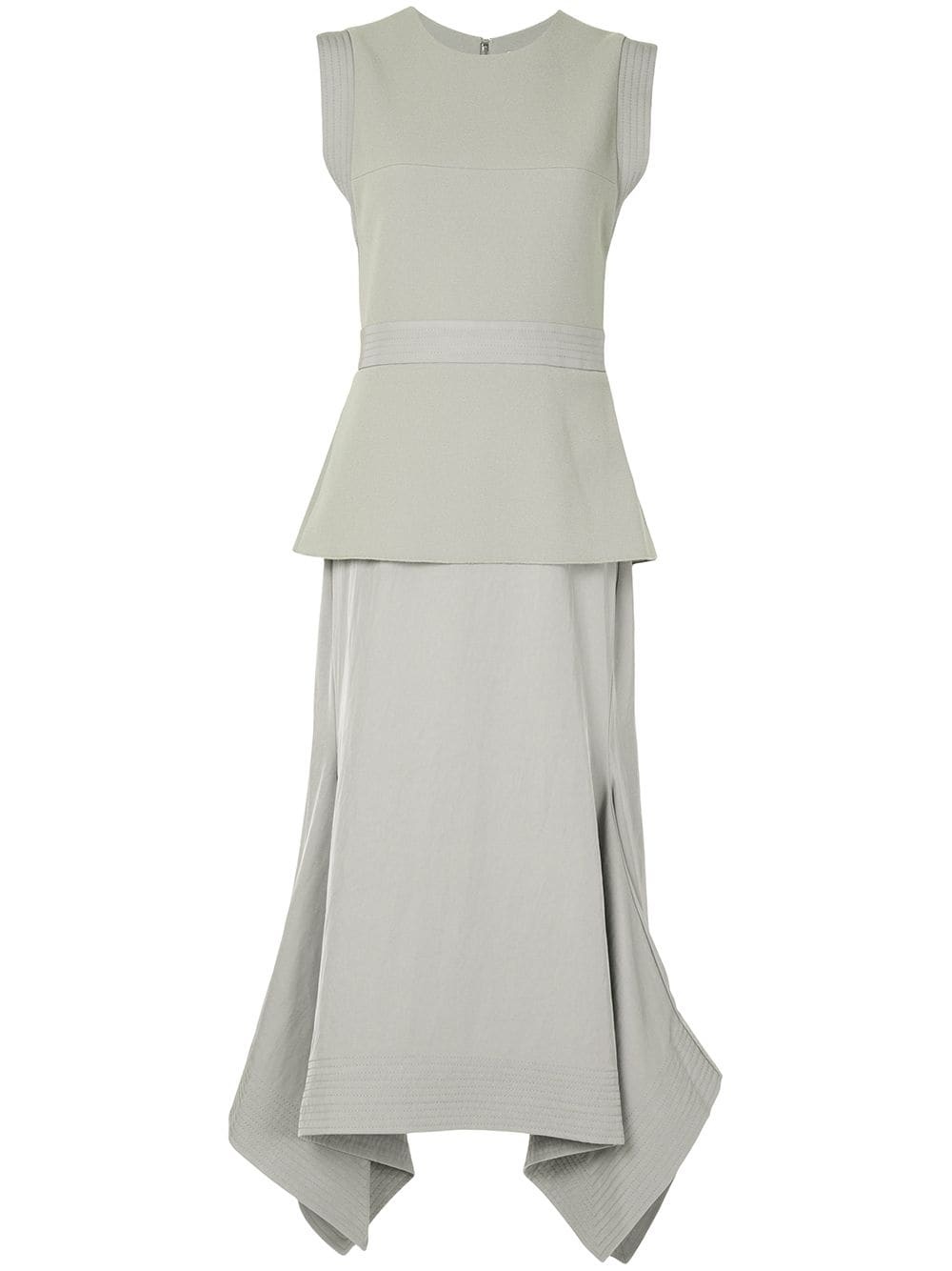 draped midi dress - 1