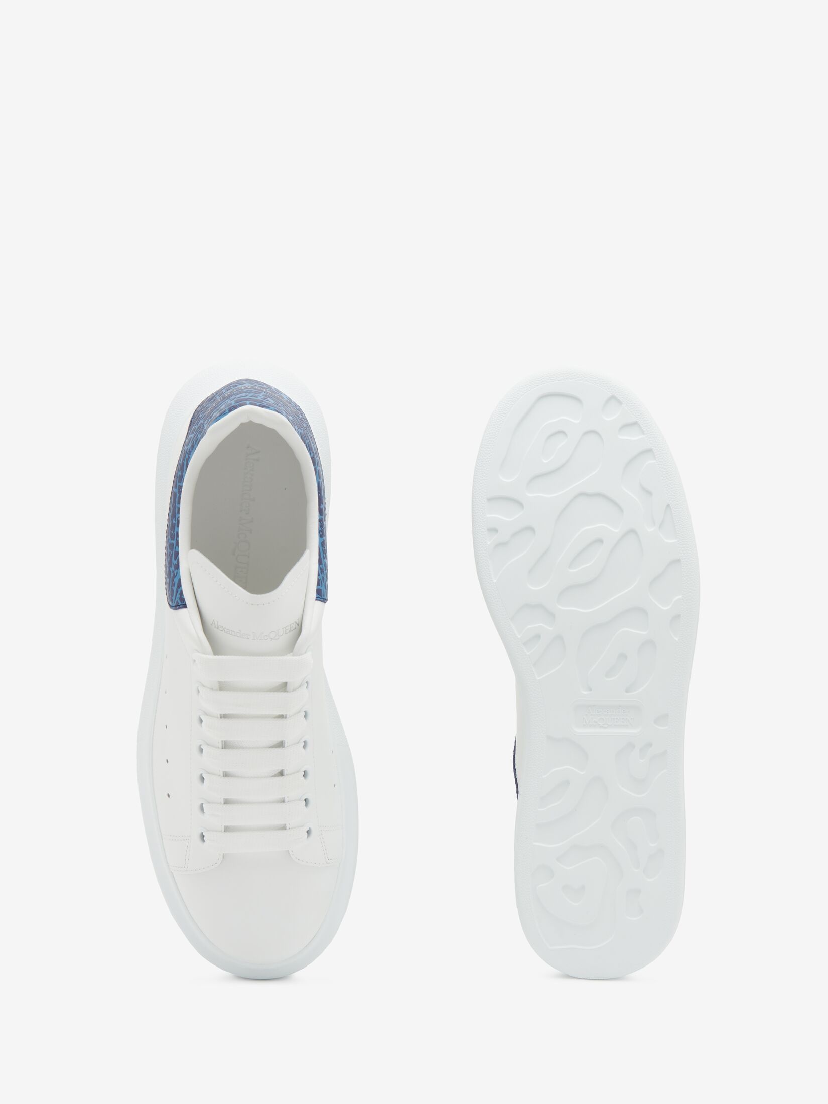 Men's Oversized Sneaker in White/lapis Blue - 5