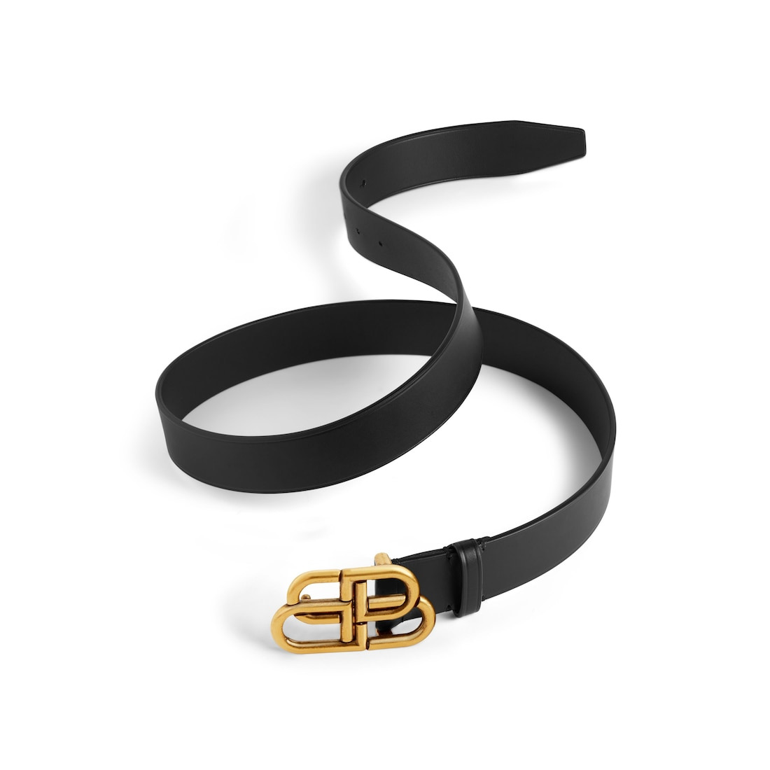 Women's Bb Thin Belt in Black - 2