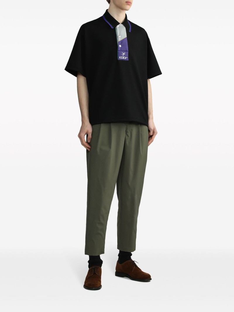 Kolor logo-embroidered polo shirt outlook