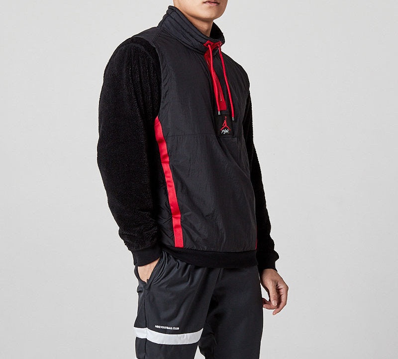 Air Jordan Sports Pullover Fleece Lined Jacket Black AH6256-010 - 6