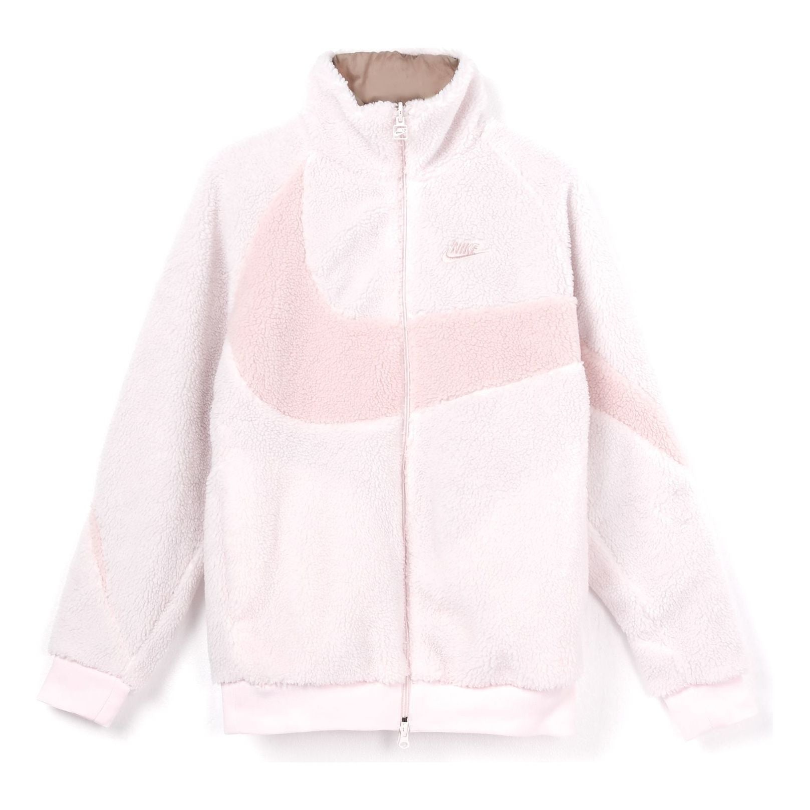 Nike Big Swoosh Reversible Boa Jacket (Asia Sizing) 'Soft Pink Oxford' BQ6546-640 - 1