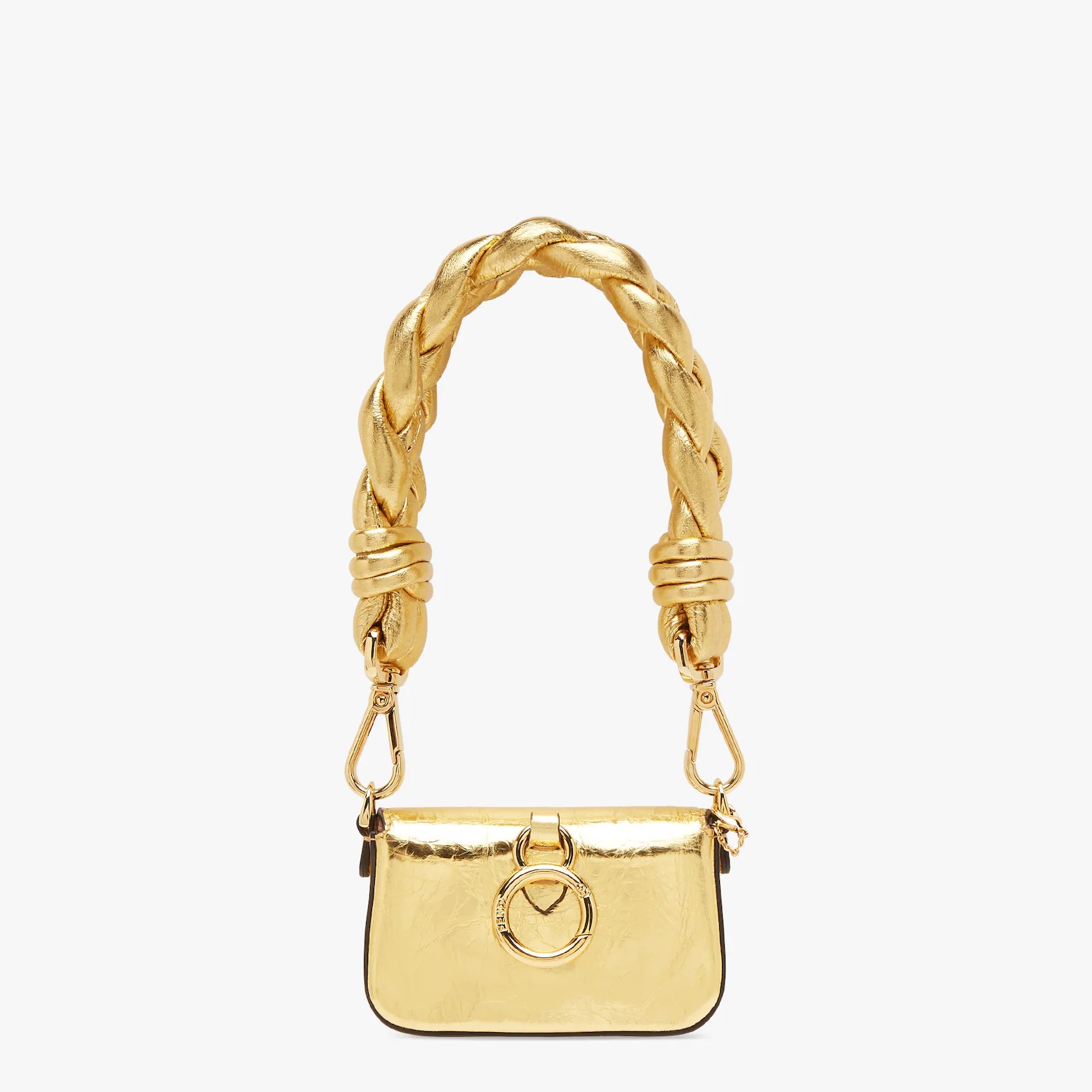 Gold leather charm 3