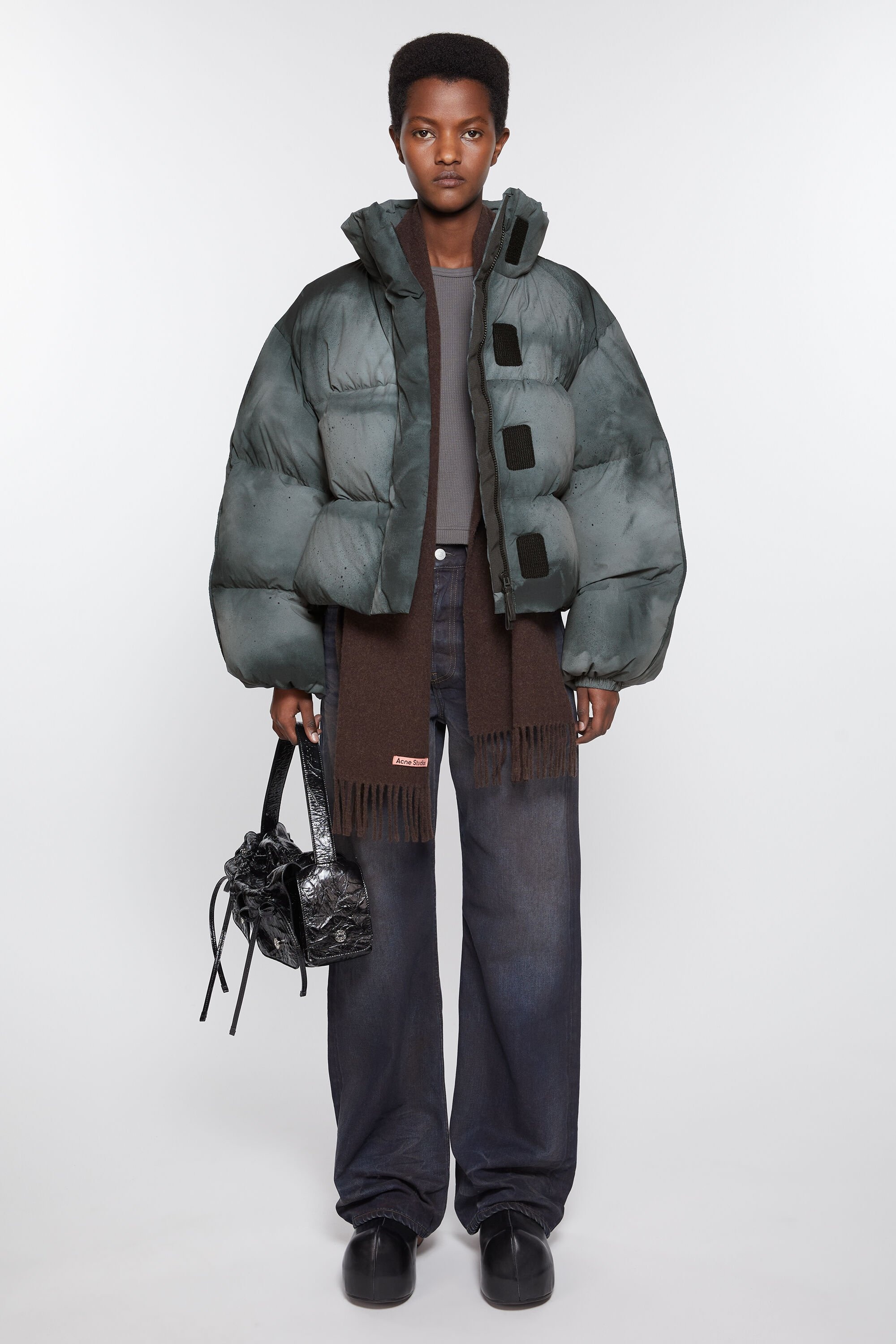 Down puffer jacket - Anthracite/black - 2