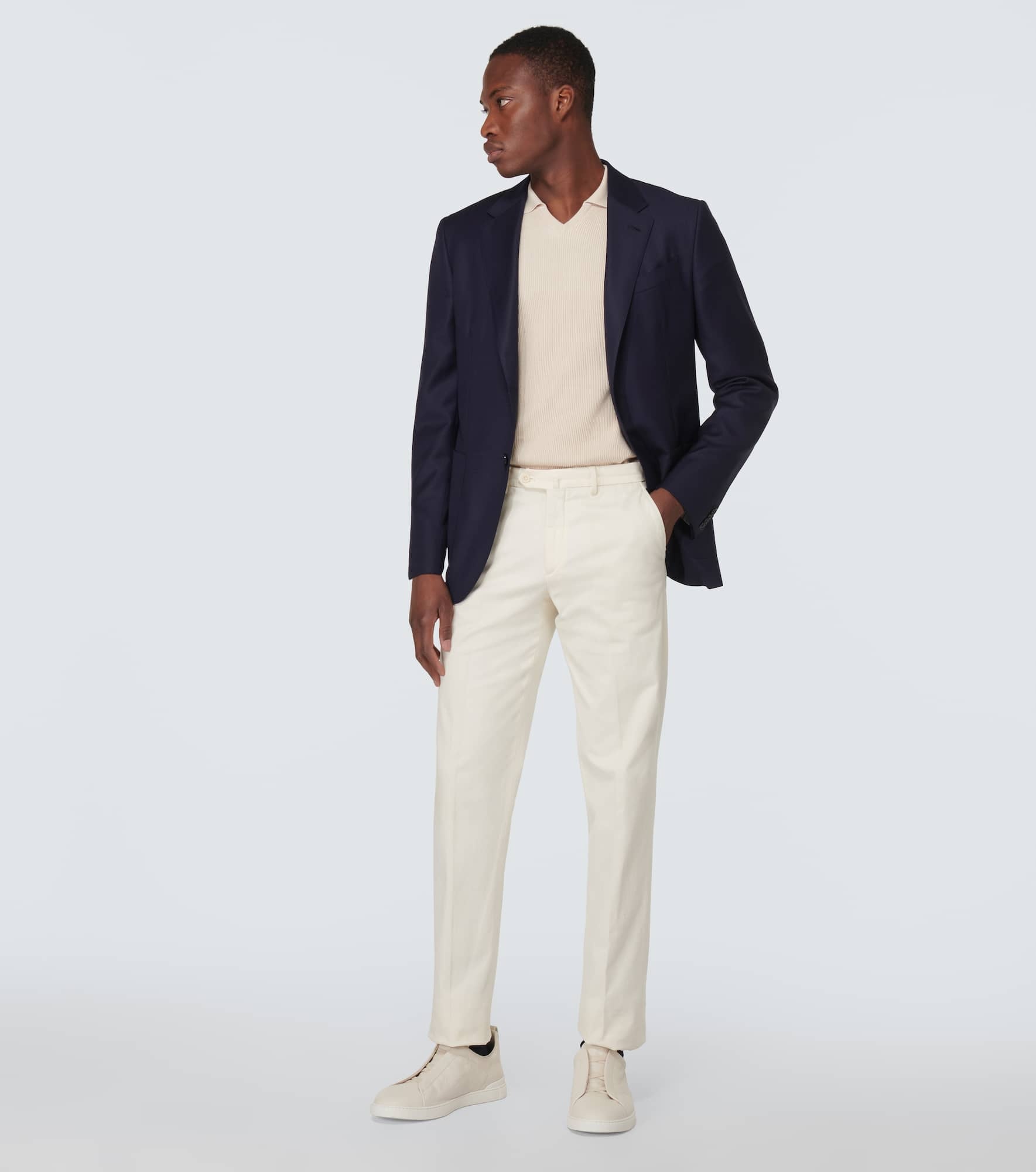 Single-breasted wool blazer - 2