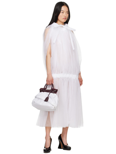 Noir Kei Ninomiya White Cape Midi Dress outlook