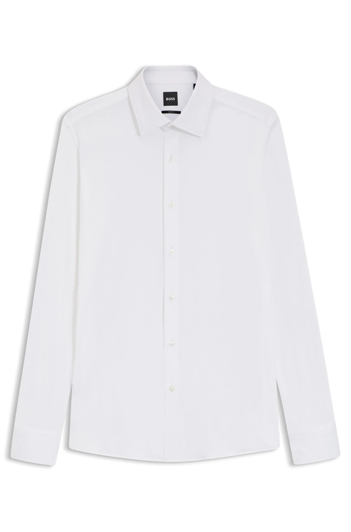 SLIM-FIT SHIRT IN PIQUÉ JERSEY - 1